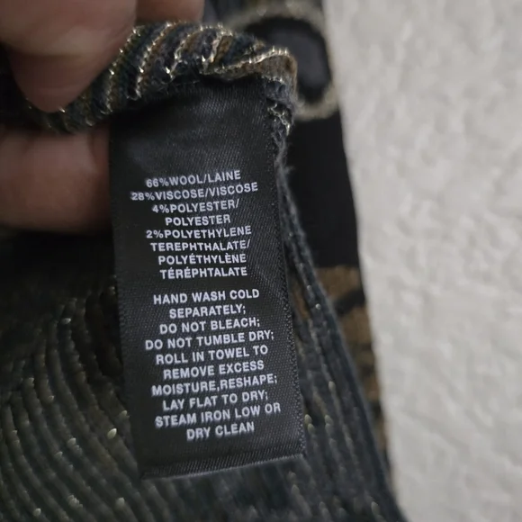 Lafayette 148 NY Bateau Neck Merino Paisley Jacquard Sweater Medium - Picture 7 of 8